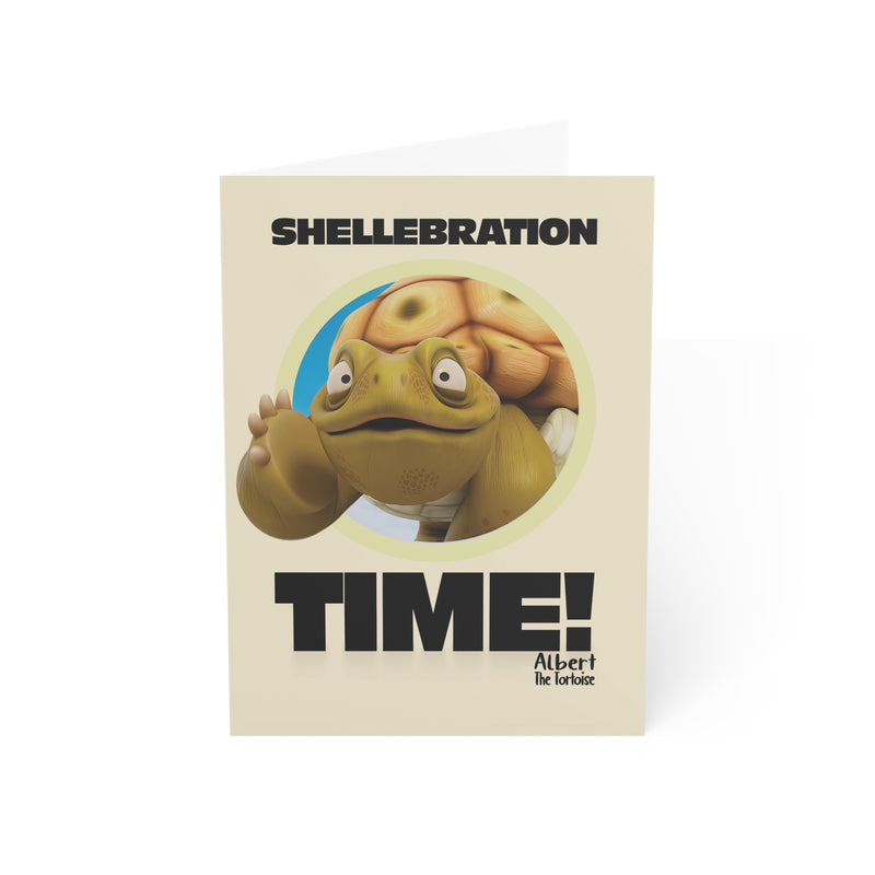 Albert Tortoise "Shellebration Time!" Greeting Card (10 pcs)