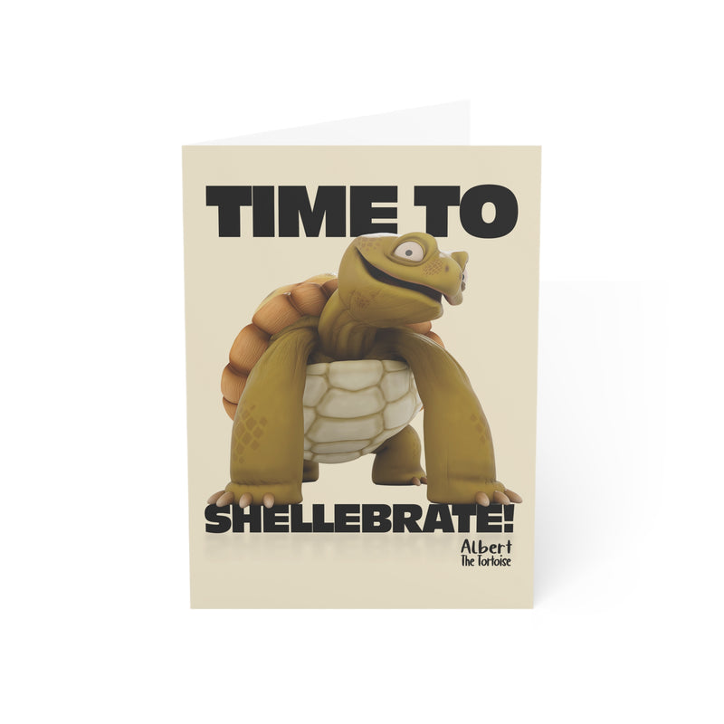 Albert Tortoise "Time to Shellebrate!" Greeting Card (10 pcs)
