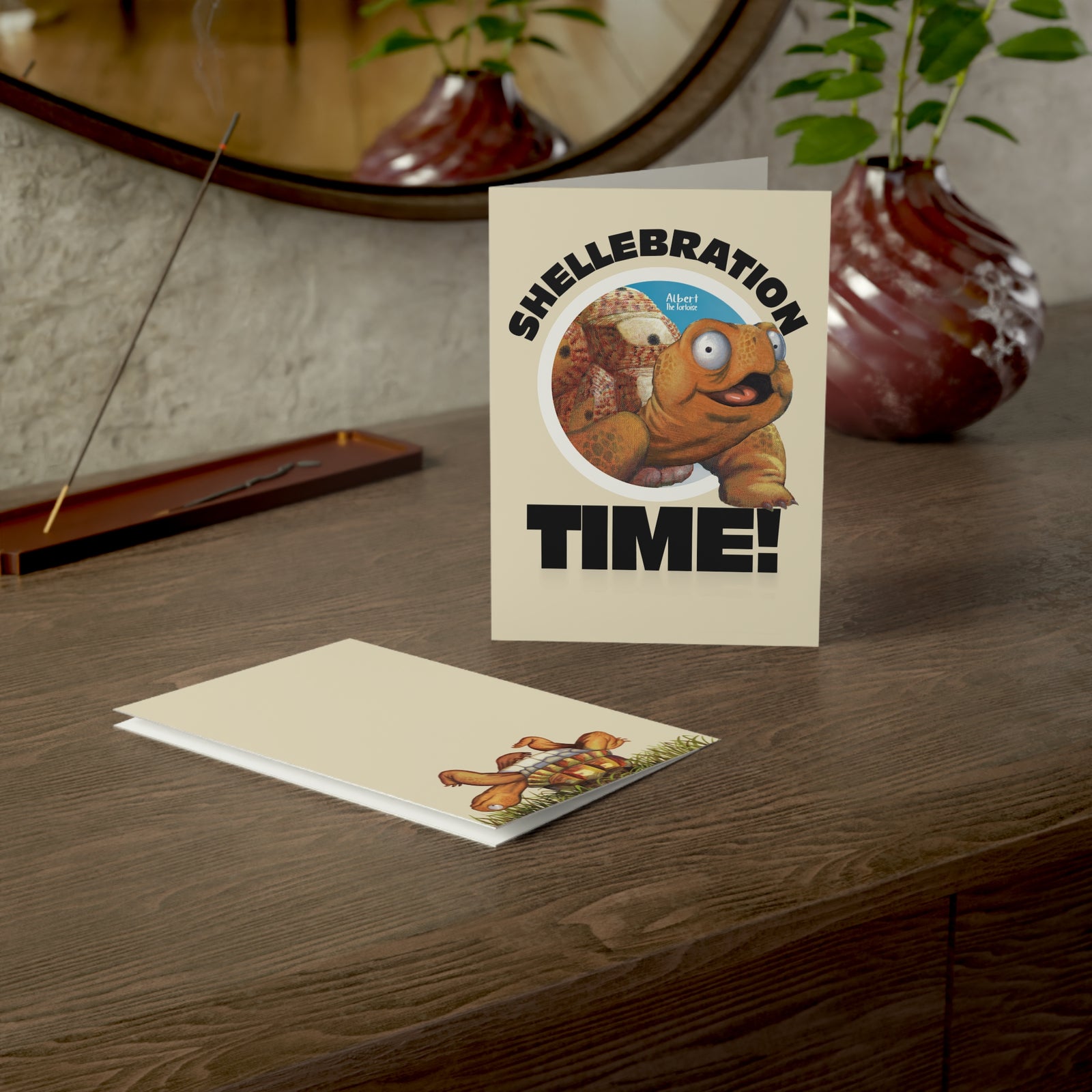 Albert Tortoise "Shellebration Time!" Greeting Card (10 pcs)