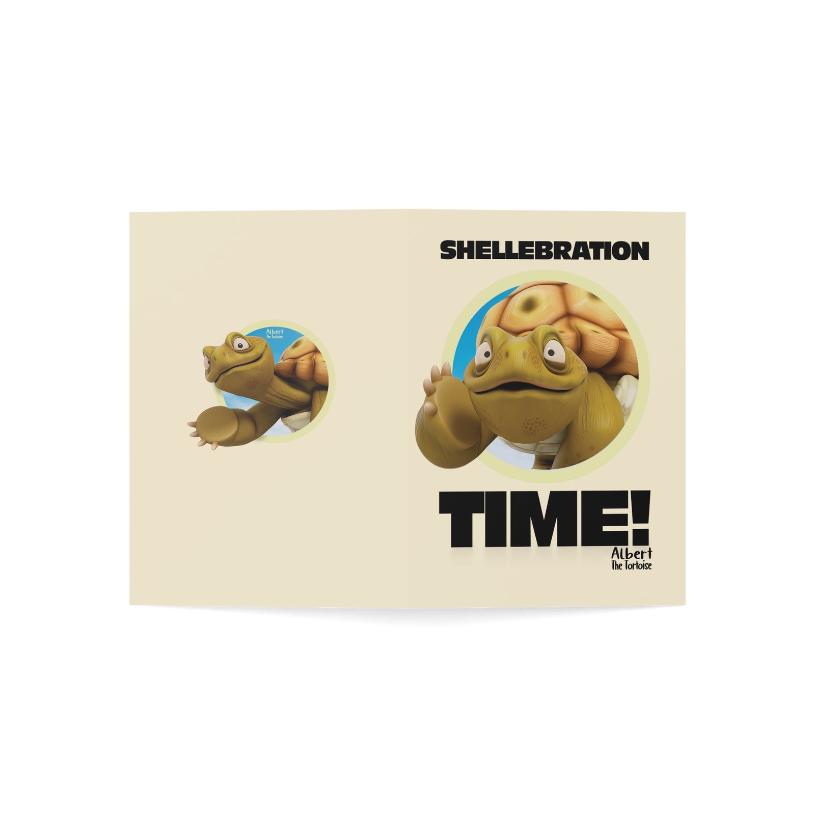 Albert Tortoise "Shellebration Time!" Greeting Card (10 pcs)