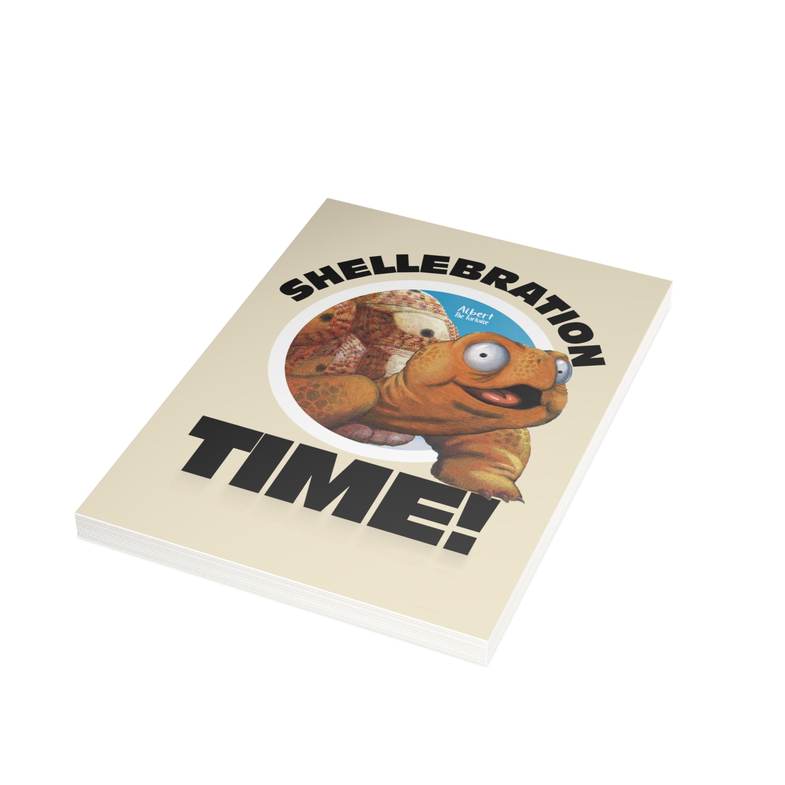 Albert Tortoise "Shellebration Time!" Greeting Card (10 pcs)