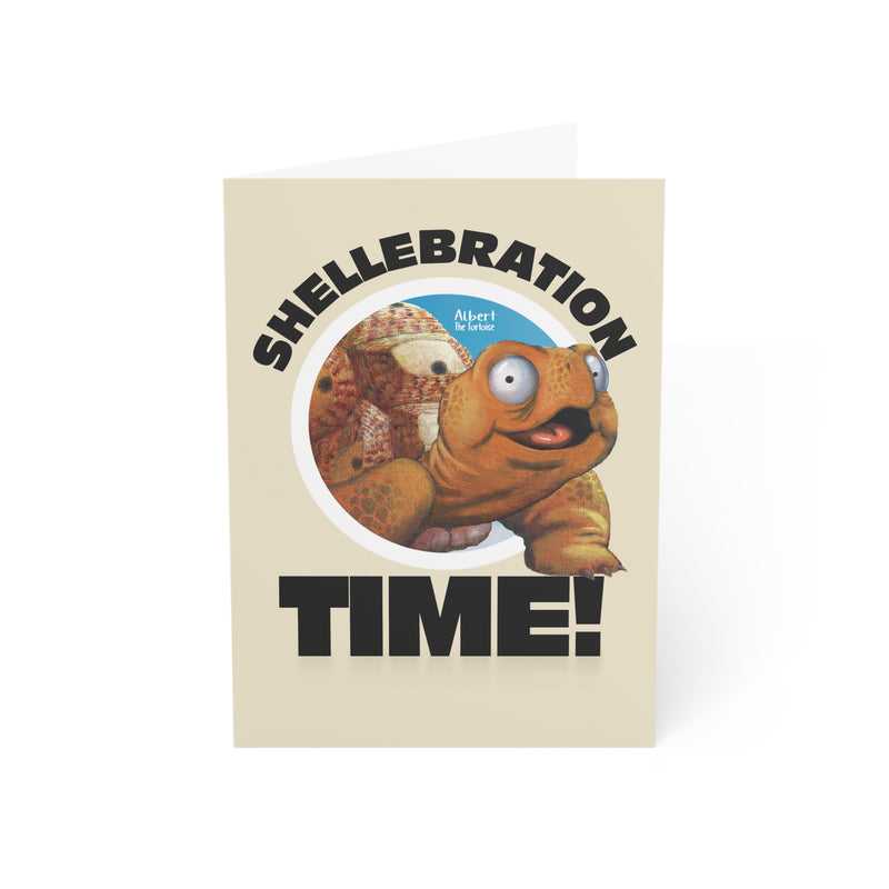 Albert Tortoise "Shellebration Time!" Greeting Card (10 pcs)